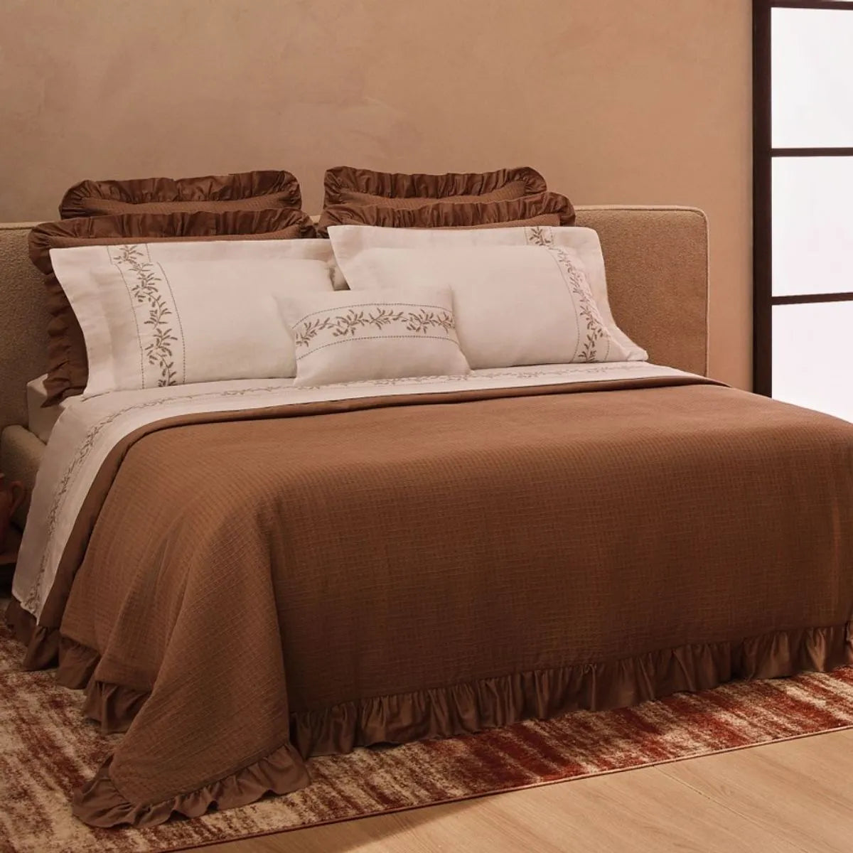 Jogo de Cama Queen Linho Flora