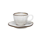 Jogo de 6 Xícaras de Cafezinho 75 Ml Com Pires Ryo Maresia
