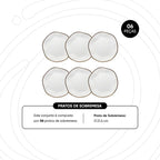 Jogo de 6 Pratos Sobremesa 21,5 Cm Ryo Maresia