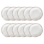 Conjunto De 12 Pratos Fundos Porcelana 22,5cm Ryo Maresia