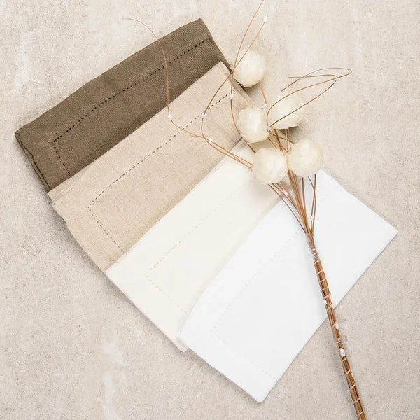 Guardanapo 100% Linho  Off-White 50X50cm