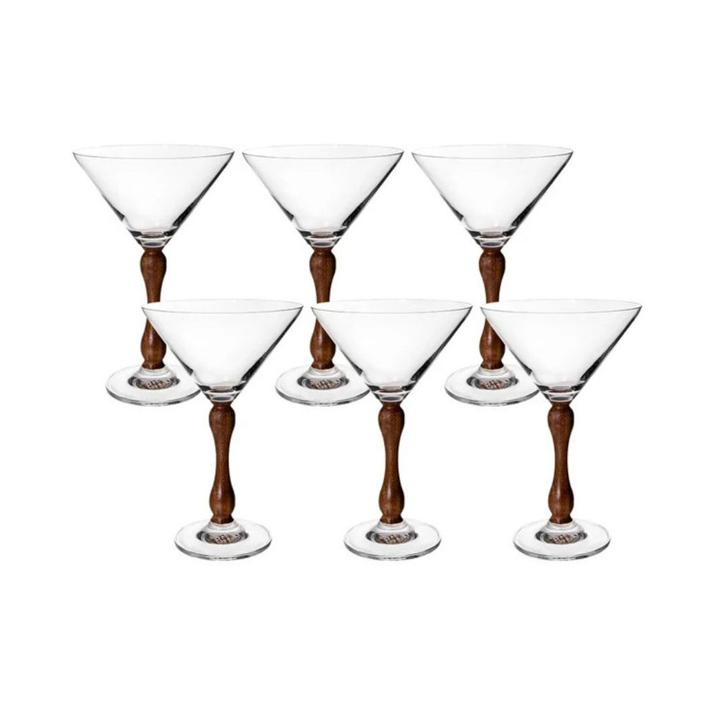 Jogo de Taças Copa e Cia 6 Peças Wood Drink 275 ml