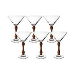 Jogo de Taças Copa e Cia 6 Peças Wood Drink 275 ml
