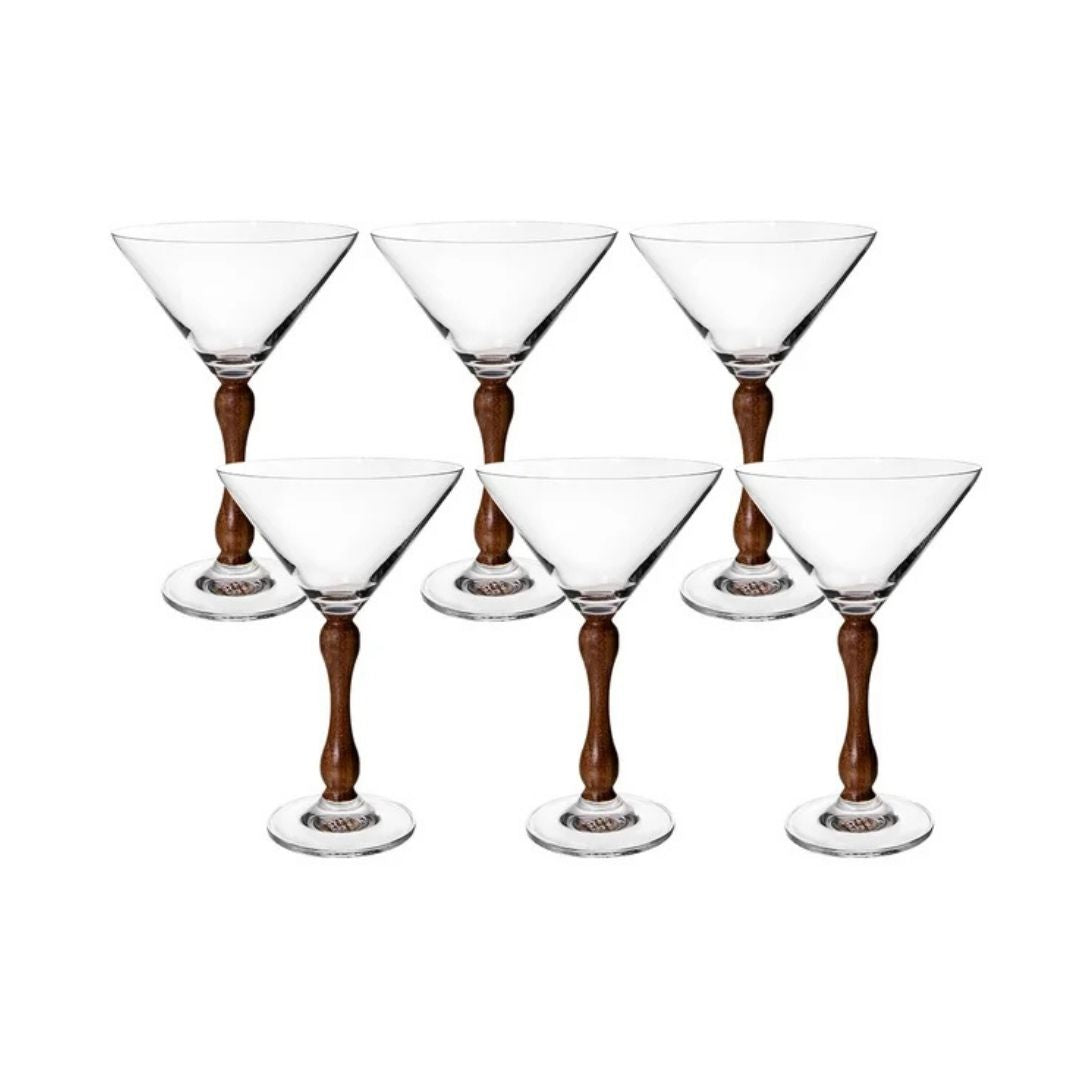 Jogo de Taças Copa e Cia 6 Peças Wood Drink 275 ml
