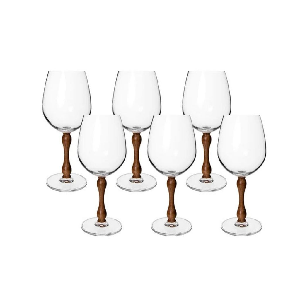 Jogo de Taças Copa e Cia 6 Peças Wood Vinho/Água 585 ml