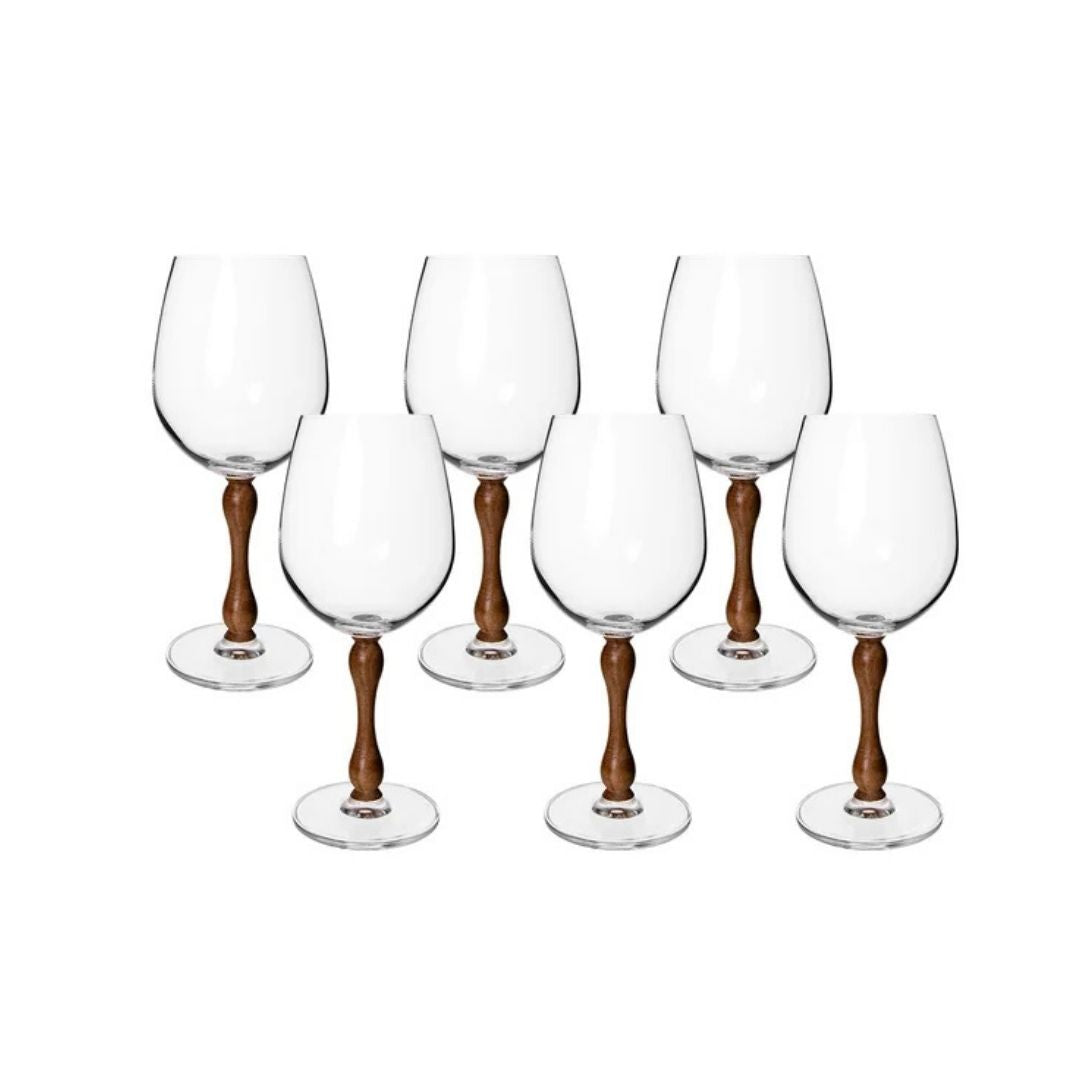 Jogo de Taças Copa e Cia 6 Peças Wood Vinho/Água 585 ml