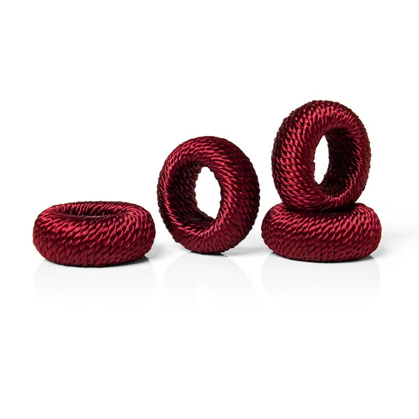 Anel de Guardanapo 4 Peças Rayon Vermelho