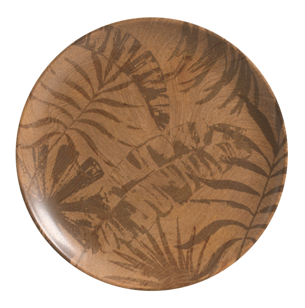 Conjunto com 6 Pratos Rasos Coup Palm Tree Terracota