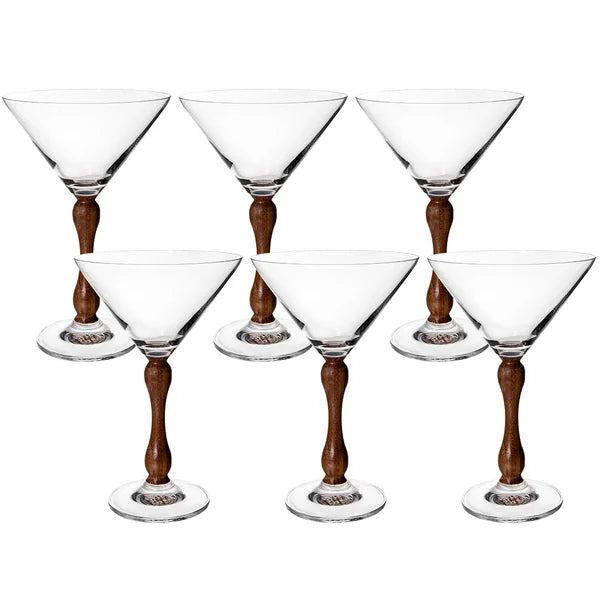 Jogo de Taças Copa e Cia 6 Peças Wood Drink 275 ml