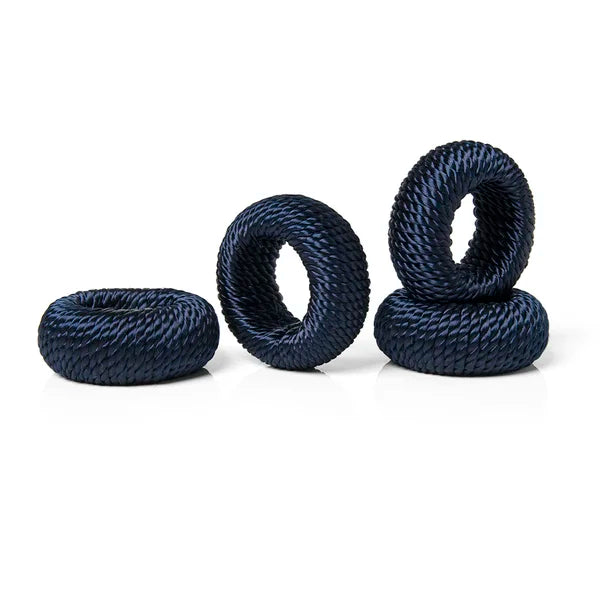 Anel de Guardanapo 4 Peças Rayon Azul Marinho | Copa&Cia