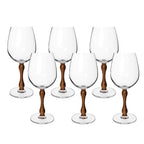 Jogo de Taças Copa e Cia 6 Peças Wood Vinho/Água 585 ml
