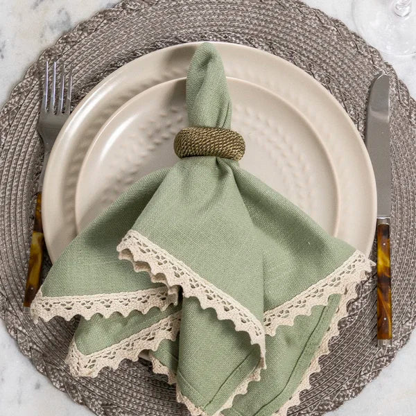 Anel de Guardanapo 4 Peças Rayon Verde