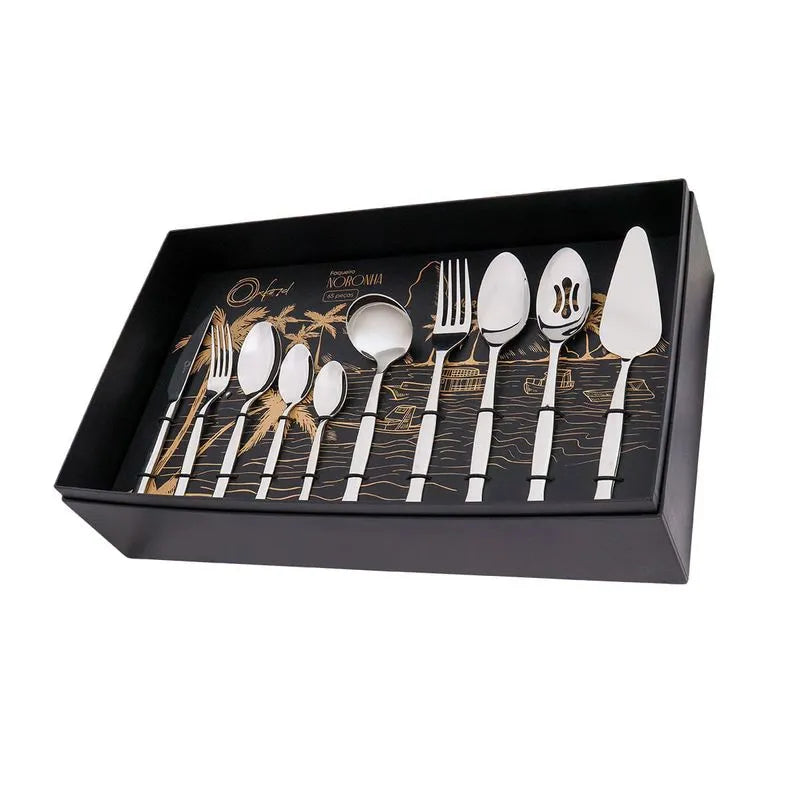 Faqueiro em Aço Inox Premium 65 Peças Noronha