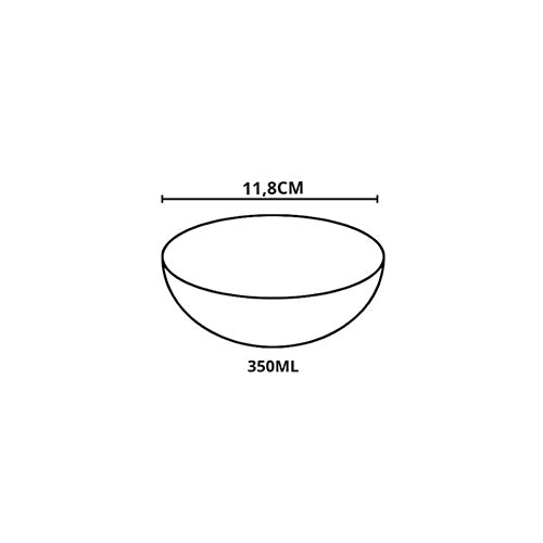 Conjunto 6 bowls Slim Palha 350 ml