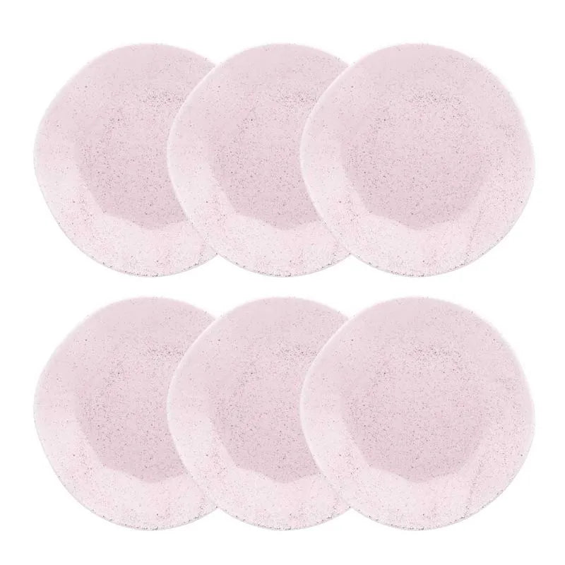 Jogo de 6 Pratos Rasos 27,5 Cm Ryo Pink Sand