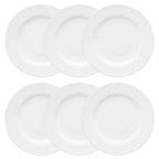 Jogo de 6 Pratos Rasos 28 Cm Flamingo White