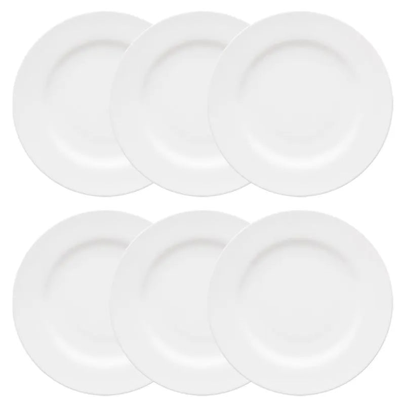 Jogo de 6 Pratos Rasos 28 Cm Flamingo White