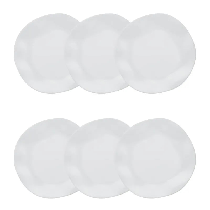 Jogo de 6 Pratos Fundos 22,5 Cm Ryo White