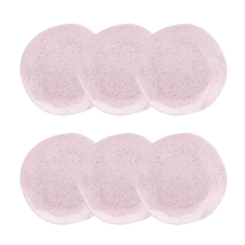 Jogo de 6 Pratos Fundos 22,5 Cm Ryo Pink Sand