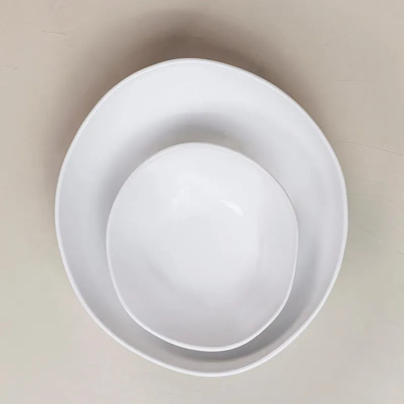 Jogo de 6 Pratos Fundos 22,5 Cm Ryo White