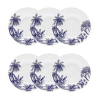 Jogo de 6 Pratos Fundos 23,5 Cm Flamingo Toile de Jouy
