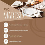 Jogo de 6 Pratos Fundos 22,5 Cm Ryo Maresia